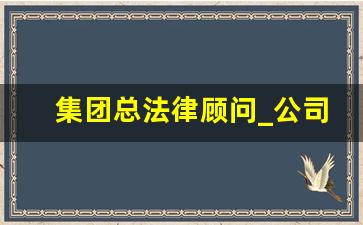 集团总法律顾问_公司法 集团公司